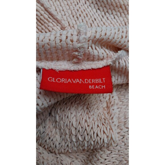 Gloria Vanderbilt Beach Pink Hooded Mesh Dress Swimsuit Cover Up Large Womens - Picture 3 of 4